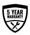 5 Year Warranty Badge