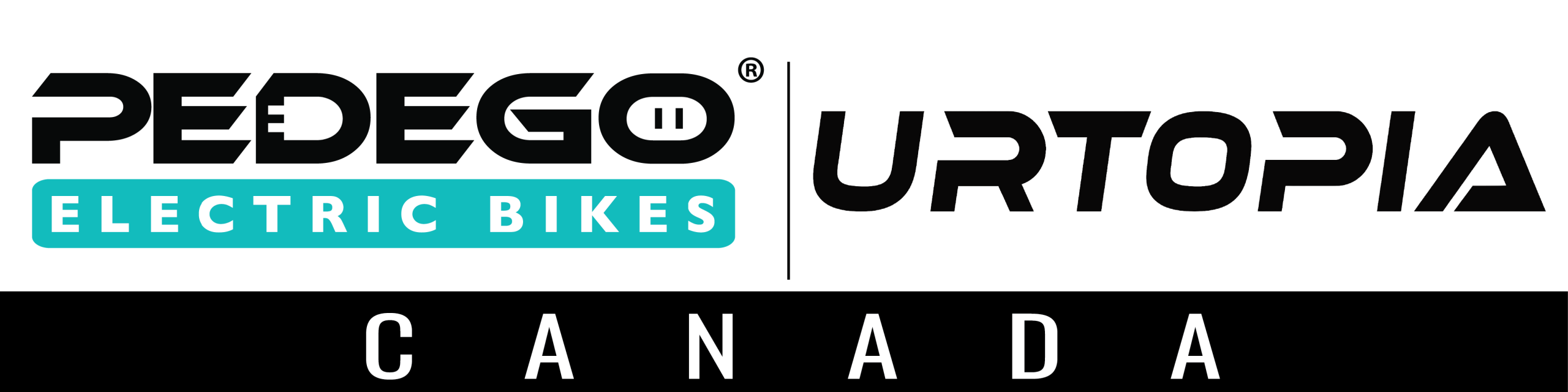 Pedego Urtopia Logo CANADA BLACK white background